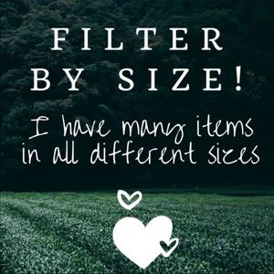 Use the filter feature to find your size!